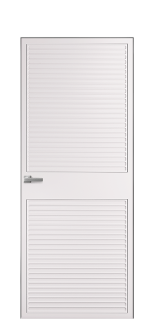 Дверь межкомнатная Space 02 Цвет Крем Покрытие Эмаль  Наличник Скрытый короб хром Цена 49450