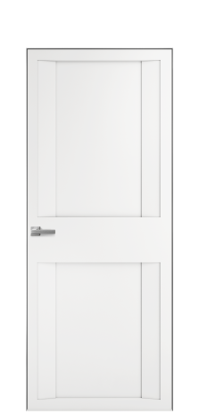 Дверь межкомнатная Подио 01 Цвет Белый Покрытие Эмаль  Наличник Скрытый короб хром Цена 49450