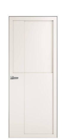 Дверь межкомнатная Podio 02 Цвет Молочный Покрытие Эмаль  Наличник Скрытый короб хром Цена 49450