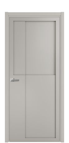 Дверь межкомнатная Podio 02 Цвет Серый Шелк Покрытие Эмаль  Наличник L 50 Цена 49475