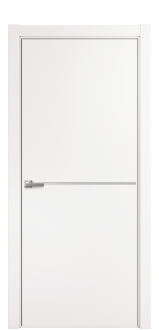 Дверь межкомнатная Слот 10-001 Цвет Вайт Покрытие ПВХ SOFT (ПЭТ) Наличник L 75 Цена 31200