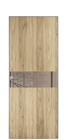 Дверь межкомнатная Ветро 11 Цвет Орех светлый Покрытие ПВХ ПОД ДЕРЕВО Наличник Скрытый короб хром Цена 41500