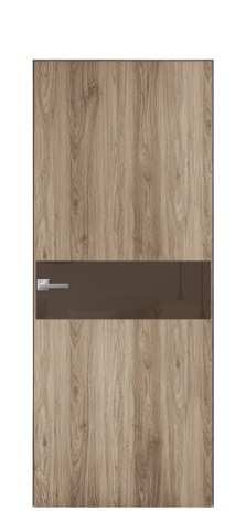 Дверь межкомнатная Ветро 11 Цвет Орех смоук Покрытие ПВХ ПОД ДЕРЕВО Наличник Скрытый короб хром Цена 41000