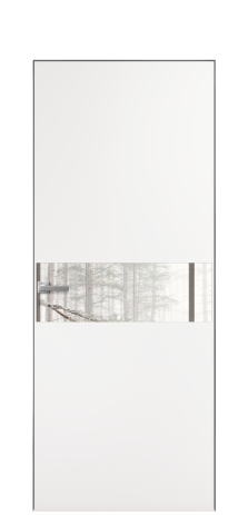 Дверь межкомнатная Vetro 11 Цвет Вайт Покрытие ПВХ SOFT (ПЭТ) Наличник Скрытый короб хром Цена 41000