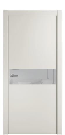 Дверь межкомнатная Vetro 11 Цвет Лайт Грей Покрытие ПВХ SOFT (ПЭТ) Наличник L 75 Цена 34600
