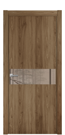Дверь межкомнатная Vetro 11 Цвет Орех классический Покрытие ПВХ ПОД ДЕРЕВО Наличник L 75 Цена 34600