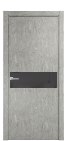 Дверь межкомнатная Vetro 11 Цвет Скол камня грей Покрытие ПВХ ФАКТУРНЫЕ Наличник L 75 Цена 34100