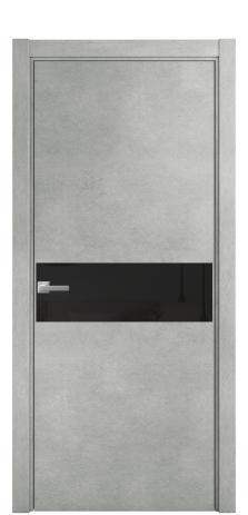 Дверь межкомнатная Vetro 11 Цвет Бетон серый Покрытие ПВХ ФАКТУРНЫЕ Наличник L 75 Цена 34100
