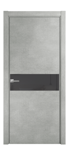 Дверь межкомнатная Vetro 11 Цвет Бетон серый Покрытие ПВХ ФАКТУРНЫЕ Наличник L 75 Цена 34100