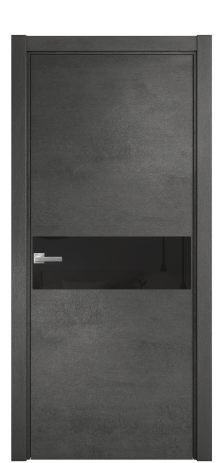 Дверь межкомнатная Vetro 11 Цвет Камень темный Покрытие ПВХ ФАКТУРНЫЕ Наличник L 75 Цена 34100