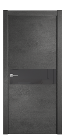 Дверь межкомнатная Vetro 11 Цвет Камень темный Покрытие ПВХ ФАКТУРНЫЕ Наличник L 75 Цена 34100