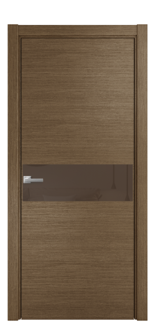 Дверь межкомнатная Vetro 11 Цвет Дуб Шоколад Покрытие Шпон масло  Наличник L 75 Цена 54275