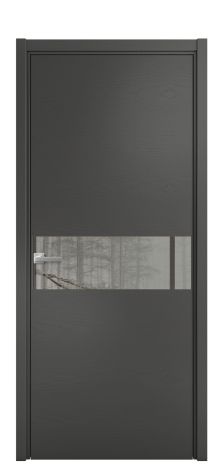 Дверь межкомнатная Vetro 11 Цвет Ясень Антрацит Покрытие Шпон крашеный  Наличник L 50 Цена 49275