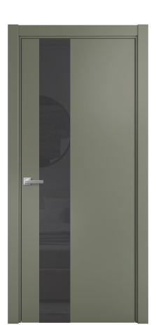 Дверь межкомнатная Vetro 14 Цвет Зеленый Покрытие Эмаль  Наличник L 75 Цена 47073