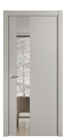 Дверь межкомнатная Ветро 14 Цвет Серый Шелк Покрытие Эмаль  Наличник L 75 Цена 45575