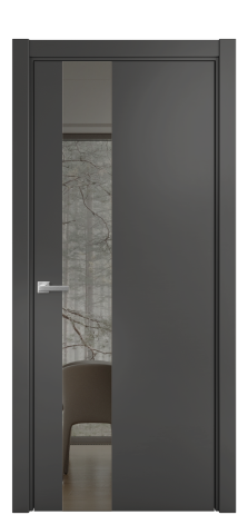 Дверь межкомнатная Ветро 14 Цвет Антрацит Покрытие Эмаль  Наличник L 75 Цена 47573