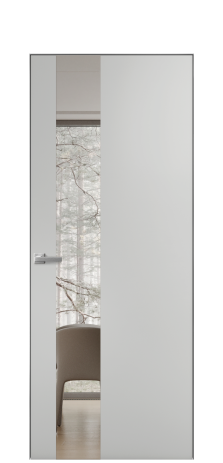 Дверь межкомнатная Ветро 14 Цвет Телегрей Покрытие Эмаль  Наличник Скрытый короб хром Цена 45550