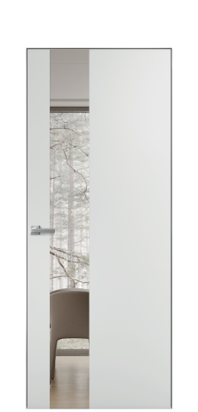 Дверь межкомнатная Ветро 14 Цвет Облачный Покрытие Эмаль  Наличник Скрытый короб хром Цена 45550