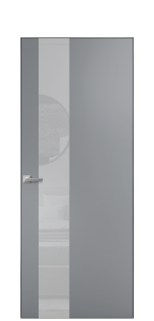 Дверь межкомнатная Ветро 14 Цвет Гриджио Покрытие Эмаль  Наличник Скрытый короб хром Цена 47548