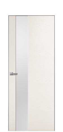 Дверь межкомнатная Ветро 14 Цвет Ясень Молочный Покрытие Шпон крашеный  Наличник Скрытый короб хром Цена 47850