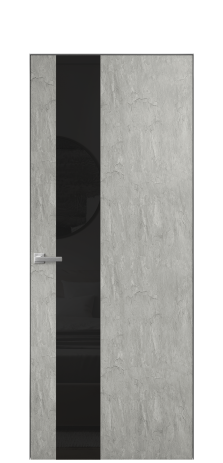 Дверь межкомнатная Vetro 14 Цвет Скол камня грей Покрытие ПВХ ФАКТУРНЫЕ Наличник Скрытый короб хром Цена 41000