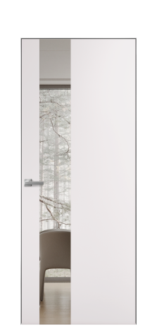 Дверь межкомнатная Vetro 14 Цвет Крем Покрытие Эмаль  Наличник Скрытый короб хром Цена 45550