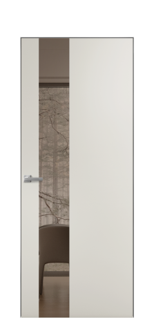 Дверь межкомнатная Vetro 14 Цвет Дымчатый Покрытие Эмаль  Наличник Скрытый короб хром Цена 46050