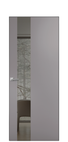 Дверь межкомнатная Vetro 14 Цвет Ирис Покрытие Эмаль  Наличник Скрытый короб хром Цена 46050