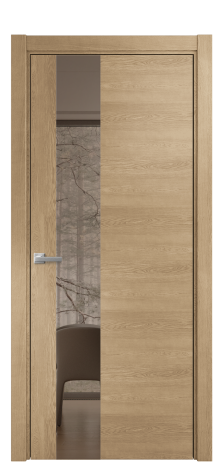 Дверь межкомнатная Vetro 14 Цвет Дуб Светлый Покрытие Шпон натуральный  Наличник L 75 Цена 52150