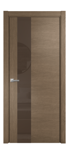 Дверь межкомнатная Vetro 14 Цвет Дуб Мускат Покрытие Шпон натуральный  Наличник L 75 Цена 51650