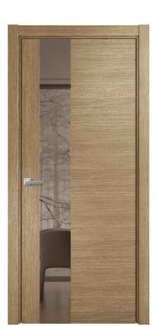 Дверь межкомнатная Vetro 14 Цвет Дуб Янтарь Покрытие Шпон масло  Наличник L 75 Цена 54775