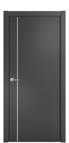 Дверь межкомнатная Ветро 17 Цвет Ясень Антрацит Покрытие Шпон крашеный  Наличник L 75 Цена 48175