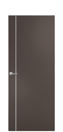 Дверь межкомнатная Vetro 17 Цвет Коричневый Покрытие Эмаль  Наличник Скрытый короб хром Цена 46418