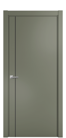 Дверь межкомнатная Slot 10-011 Цвет Зеленый Покрытие Эмаль  Наличник L 75 Цена 42558