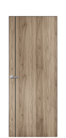 Дверь межкомнатная Slot 10-011 Цвет Орех смоук Покрытие ПВХ ПОД ДЕРЕВО Наличник Скрытый короб хром Цена 38100