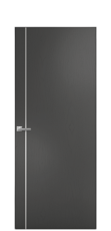 Дверь межкомнатная Slot 10-011 Цвет Ясень Антрацит Покрытие Шпон крашеный  Наличник Скрытый короб хром Цена 43550