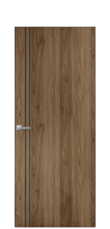 Дверь межкомнатная Слот 10-012 Цвет Орех классический Покрытие ПВХ ПОД ДЕРЕВО Наличник Скрытый короб хром Цена 38100