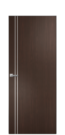 Дверь межкомнатная Слот 10-012 Цвет Каштановый Орех Покрытие Шпон натуральный  Наличник Скрытый короб хром Цена 48150