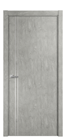 Дверь межкомнатная Slot 10-012 Цвет Скол камня грей Покрытие ПВХ ФАКТУРНЫЕ Наличник L 75 Цена 31200