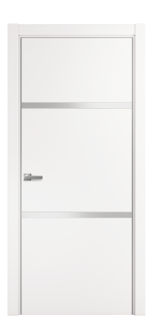 Дверь межкомнатная Слот 41-002 Цвет Вайт Покрытие ПВХ SOFT (ПЭТ) Наличник L 75 Цена 34300