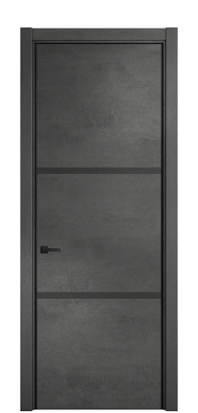 Дверь межкомнатная Слот 41-002 Цвет Камень темный Покрытие ПВХ ФАКТУРНЫЕ Наличник L 75 Цена 39312