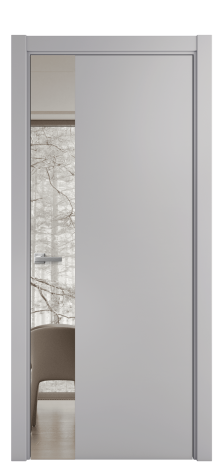 Дверь межкомнатная Ветро 19 Цвет Галечный Покрытие Эмаль  Наличник L 75 Цена 52338