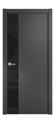 Дверь межкомнатная Ветро 19 Цвет Антрацит Покрытие Эмаль  Наличник L 75 Цена 51588