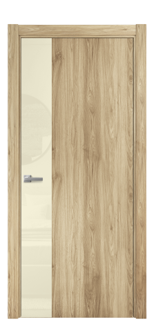 Дверь межкомнатная Vetro 19 Цвет Орех светлый Покрытие ПВХ ПОД ДЕРЕВО Наличник L 75 Цена 38400