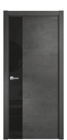 Дверь межкомнатная Vetro 19 Цвет Камень темный Покрытие ПВХ ФАКТУРНЫЕ Наличник L 75 Цена 38400