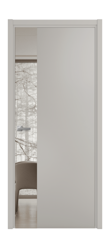 Дверь межкомнатная Vetro 19 Цвет Серый Шелк Покрытие Эмаль  Наличник L 50 Цена 50625