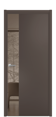 Дверь межкомнатная Vetro 19 Цвет Коричневый Покрытие Эмаль  Наличник L 50 Цена 52338