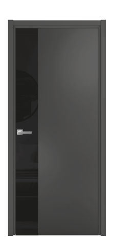 Дверь межкомнатная Vetro 19 Цвет Антрацит Покрытие Эмаль  Наличник L 50 Цена 51588