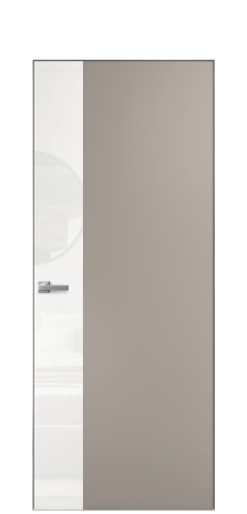 Дверь межкомнатная Vetro 19 Цвет Какао Покрытие Эмаль  Наличник Скрытый короб хром Цена 49850