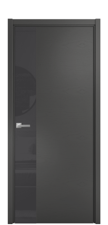 Дверь межкомнатная Vetro 19 Цвет Ясень Антрацит Покрытие Шпон крашеный  Наличник L 50 Цена 53825